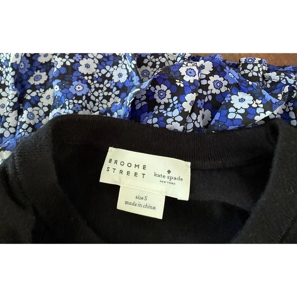 EUC Kate Spade Ditsy Field Floral Silk Sweater S​​​​​​​
